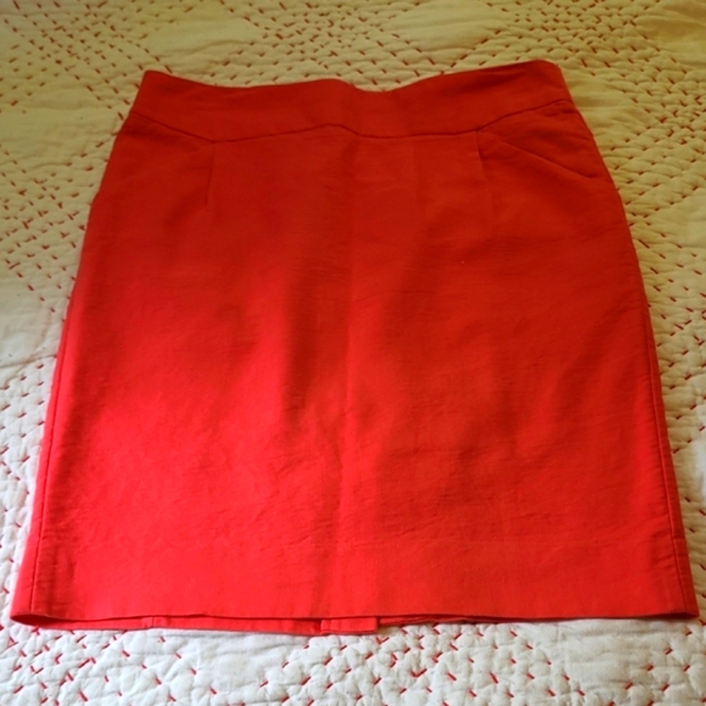 J. Crew Cream and Pink Mini Pencil Skirt for Work